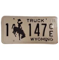 Kentekenplaat - Truck Wyoming - Origineel