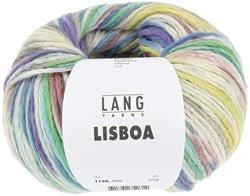 Lang Yarns Lisboa 0006 Geel/Blauw/Groen/Paars