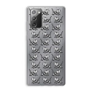 Zwarte poes: Samsung Galaxy Note 20 / Note 20 5G Transparant Hoesje