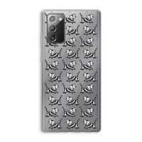 Zwarte poes: Samsung Galaxy Note 20 / Note 20 5G Transparant Hoesje