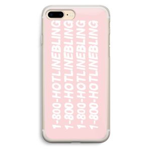 Hotline bling pink: iPhone 7 Plus Transparant Hoesje