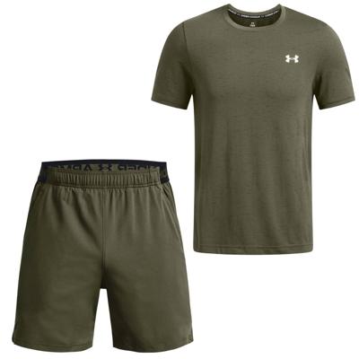 Under Armour Vanish Seamless Trainingsset Donkergroen Wit