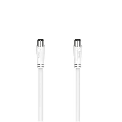 Hama Antennekabel, coax-stekker - coax-koppeling, 1,5 m, 90 dB TV accessoire Wit