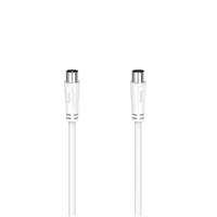 Hama Antennekabel, coax-stekker - coax-koppeling, 1,5 m, 90 dB TV accessoire Wit