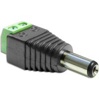 Delock 65487 DC (stroom) Adapter [1x DC-stekker 5,5 - 1x 2-polig] Zwart, Groen
