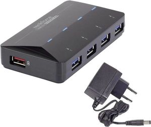 Renkforce RF-3806031 interface hub USB 3.2 Gen 1 (3.1 Gen 1) Type-B 5000 Mbit/s Zwart