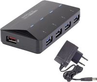 Renkforce RF-3806031 interface hub USB 3.2 Gen 1 (3.1 Gen 1) Type-B 5000 Mbit/s Zwart - thumbnail