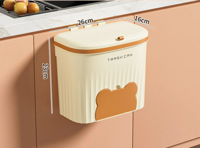 EcoBin Keuken & Badkamer Wandprullenbak - 8.5L / 12L Met Deksel