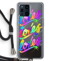 Loves: Oppo Find X3 Transparant Hoesje met koord