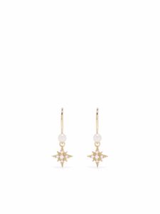 Mizuki petites boucles d'oreilles en or 14ct ornées de diamants