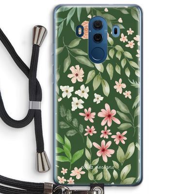 Botanical green sweet flower heaven: Huawei Mate 10 Pro Transparant Hoesje met koord