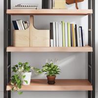 Wandschap 80x40x(2-6) cm behandeld massief eikenhout lichtbruin