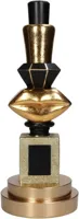 Kersten kandelaar polyresin cosmetica 12x31cm goud