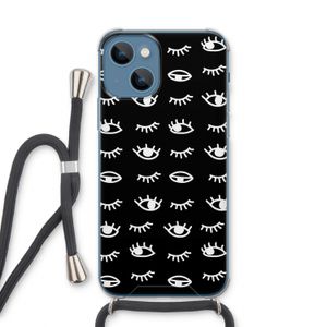 Eye pattern #3: iPhone 13 Transparant Hoesje met koord
