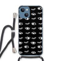 Eye pattern #3: iPhone 13 Transparant Hoesje met koord