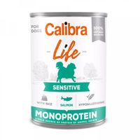 Calibra Life Dog Adult Sensitive Monoprotein Zalm natvoer hond 400 gram Calibra Life Dog Adult Sensitive Monoprotein Zalm natvoer hond 400 gram