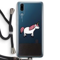 Eenhoorn: Huawei P20 Transparant Hoesje met koord Eenhoorn: Huawei P20 Transparant Hoesje met koord