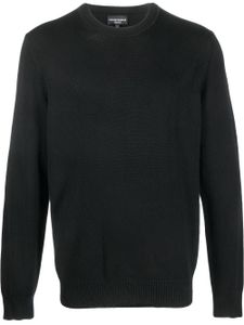 Emporio Armani pull en laine à col rond - Noir