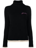 GANNI pull à logo brodé - Noir