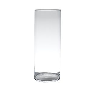 Transparante home-basics cylinder vorm vaas/vazen van glas 60 x 19 cm   -