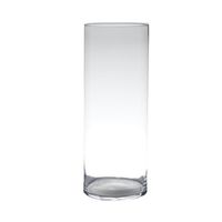 Transparante home-basics cylinder vorm vaas/vazen van glas 60 x 19 cm - thumbnail