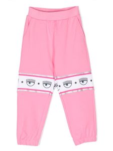 Chiara Ferragni Kids pantalon de jogging à logo imprimé - Rose