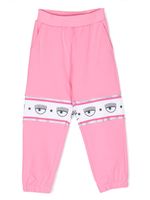 Chiara Ferragni Kids pantalon de jogging à logo imprimé - Rose