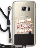 Pizza is the answer: Samsung Galaxy S7 Transparant Hoesje met koord