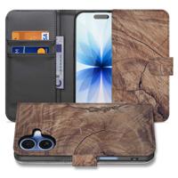 Book Case iPhone 17 Boomstam Bruin Pasjeshouder