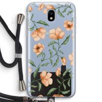 Peachy flowers: Samsung Galaxy J5 (2017) Transparant Hoesje met koord