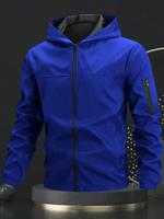 Bon&Bon Manfinity Homme Men's Blue Zippered Hoodie Jacket - Regular Fit Blue1 / M