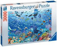 Ravensburger puzzel 3000 stukjes kleurrijke onderwaterwereld - thumbnail