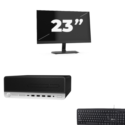 HP ProDesk 600 G5 SFF - Intel Core i5-9e Generatie - 8GB RAM - 256GB SSD - Windows 11 + 1x 23 inch Monitor