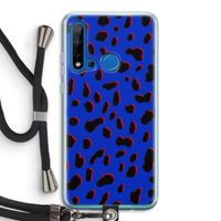Blue Leopard: Huawei P20 Lite (2019) Transparant Hoesje met koord