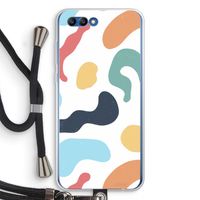 Memphis Shapes Blue: Honor 10 Transparant Hoesje met koord Memphis Shapes Blue: Honor 10 Transparant Hoesje met koord