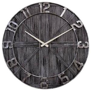 NeXtime - NeXtime - Grote industrial wandklok - 50cm - Stil - Zwart -