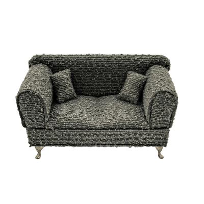 Juwelenkistje Versa Grijs Polyester Metaal Spiegel Hout MDF 9,5 X 12,5 X 23,5 CM Sofa