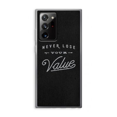Never lose your value: Samsung Galaxy Note 20 Ultra / Note 20 Ultra 5G Transparant Hoesje