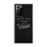 Never lose your value: Samsung Galaxy Note 20 Ultra / Note 20 Ultra 5G Transparant Hoesje