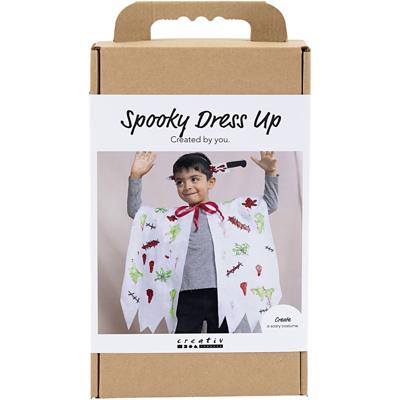Creativ Company Hobbyset griezelige verkleedkleding, cape en hoofdband, diverse kleuren, 1 doos