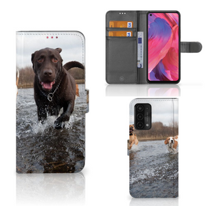 OPPO A54 5G | A74 5G | A93 5G Telefoonhoesje met Pasjes Honden Labrador