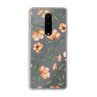 Peachy flowers: OnePlus 8 Transparant Hoesje