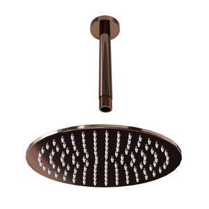 Fortifura Calvi Hoofddouche - 25cm - rond - plafondarm 20cm - Geborsteld koper PVD (Koper) SW970041/SW970042
