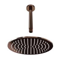 Fortifura Calvi Hoofddouche - 25cm - rond - plafondarm 20cm - Geborsteld koper PVD (Koper) SW970041/SW970042