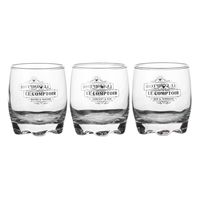 Urban Living whisky/water/drinkglazen Comptoir - gedecoreerd glas - 3x stuks - 290 ml