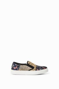 Leren slip-on sneakers - BROWN - 36