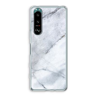 Witte marmer: Sony Xperia 5 III Transparant Hoesje