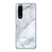 Witte marmer: Sony Xperia 5 III Transparant Hoesje