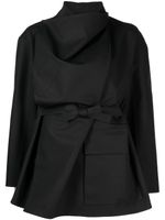 JNBY veste asymétrique à taille nouée - Noir