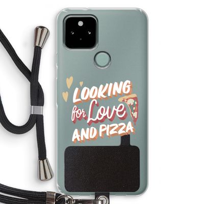 Pizza is the answer: Pixel 5 Transparant Hoesje met koord